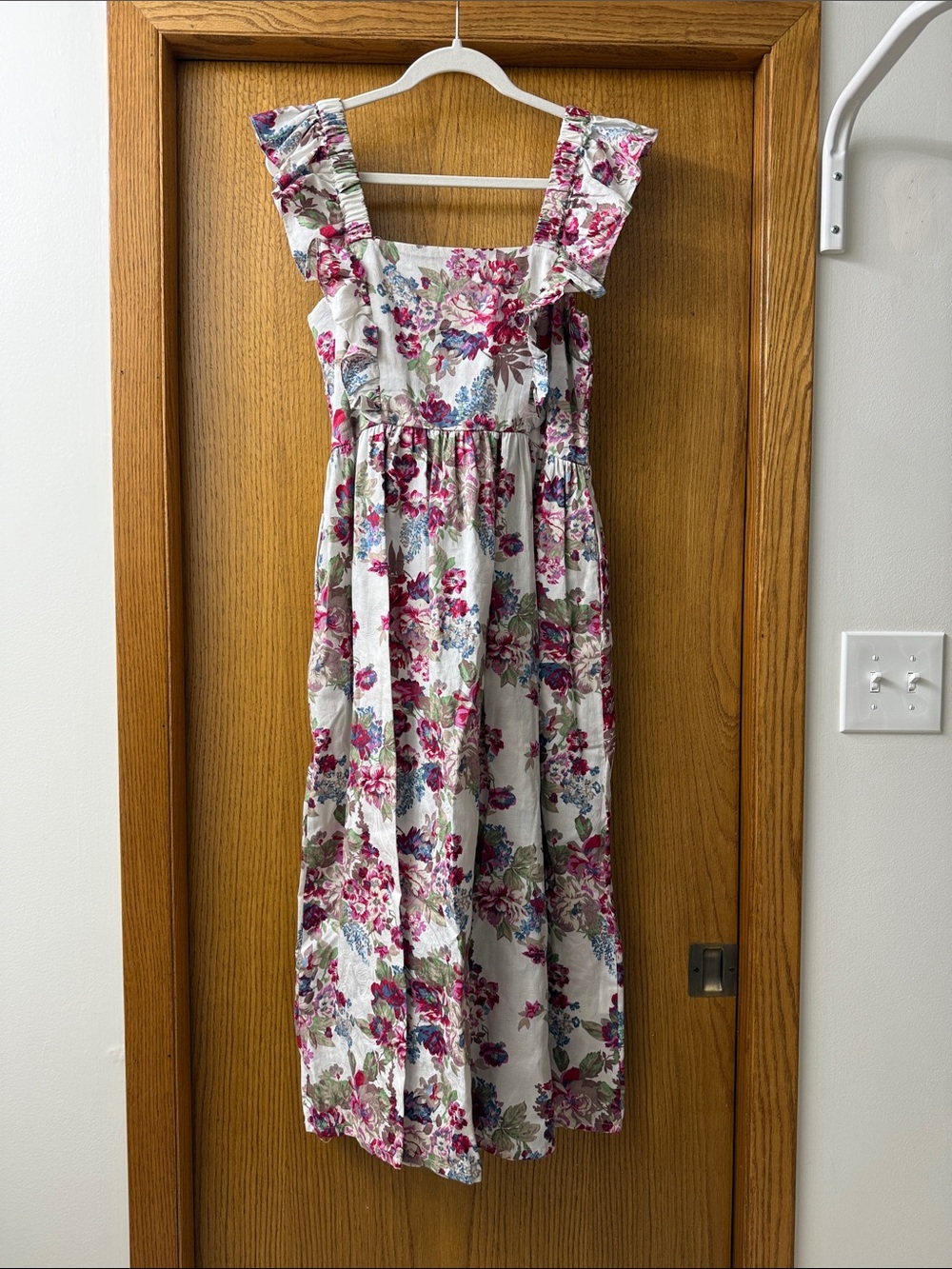 Floral Ruffle Strap Women’s Dress